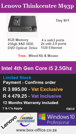 Lenovo M93P 4th gen i5 Desktop