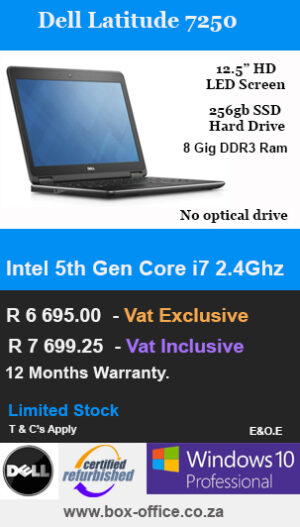 Dell Latitude 7250 5th gen i7 Laptop